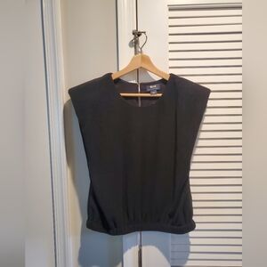 NWT Maeve by Anthropologie luxe black sleeveless tank L